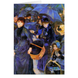 Umbrellas av Renoir Hälsningskort