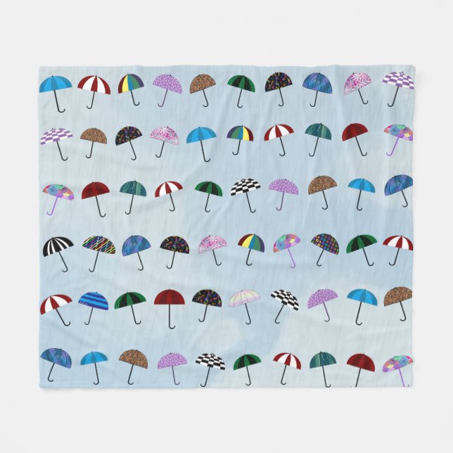 Umbrellas Fleece Blanket (Framsidan (Horisontell))