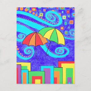 Umbrellas Vykort