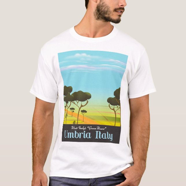 Umbrien Italien reseskylt Tee (Framsida)