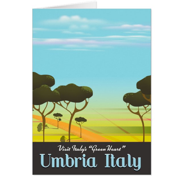 Umbrien Italien resposter Hälsningskort (Framsidan)
