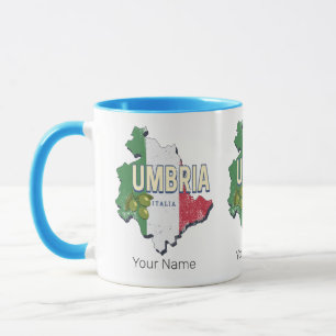 Umbrien Italien Retro Region Karta Vintage Souveni Mugg