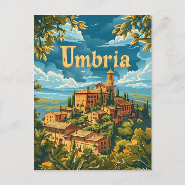 Umbrien Italien Vykort (Framsida)