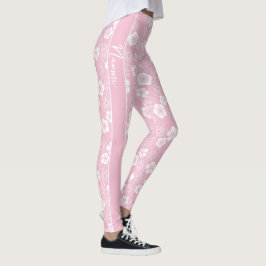 Ume | Japanskt traditionellt plommon KIMONO mönste Leggings