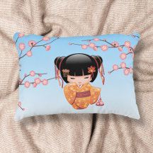 Ume Kokeshi Docka - Japansk Geisha Flicka Blå