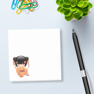 Ume Kokeshi docka - japansk persikaGeishaflicka Post-it Block