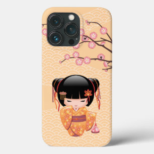Ume Kokeshi Doll - Japansk Peach Geisha Girl