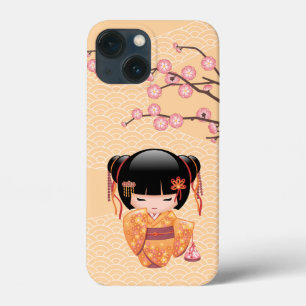 Ume Kokeshi Doll - Japansk Peach Geisha Girl
