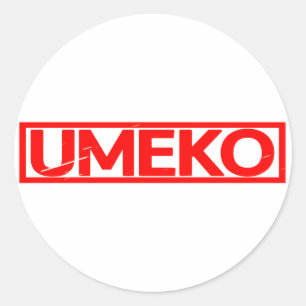 Umeko Frimärke Runt Klistermärke