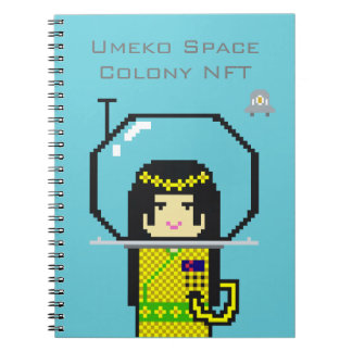Umeko Space Colony NFT #35 Haname notebook ノートブック Anteckningsbok