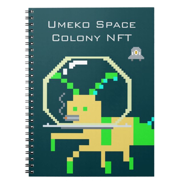 Umeko Space Colony NFT #53 Pome-ノ ー ト ブ ッ ク Anteckningsbok (Framsidan)