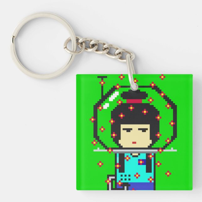 Umeko Space Colony NFT #66 Ohana keychain キーホルダー (Framsidan)