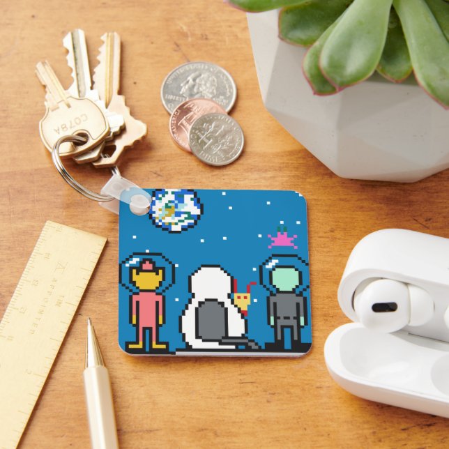 Umeko Space Colony NFT keychain キーホルダー Nyckelring (Skrivbord)