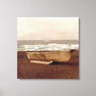 Umiak, Walrus Skin Whalers Boat Pt. Barrow Quad Canvastryck