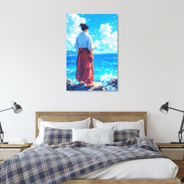 Umibe no Seijaku – Strandens lugn Canvastryck (Insitu (sovrum))