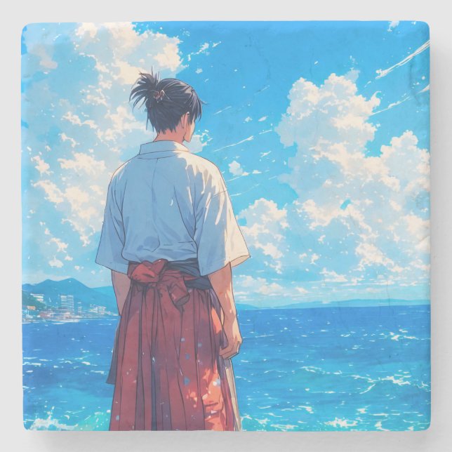 Umibe no Seijaku – Strandstilla Stenunderlägg (Framsidan)