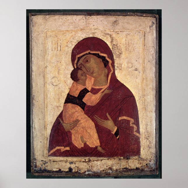 Umilenie Virgin of Wladimir, Moskva School Poster (Framsidan)
