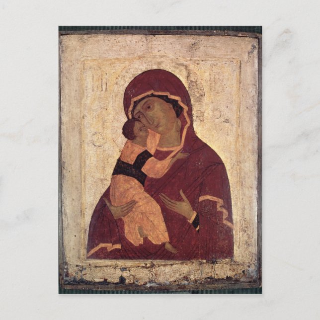 Umilenie Virgin of Wladimir, Moskva School Vykort (Framsida)