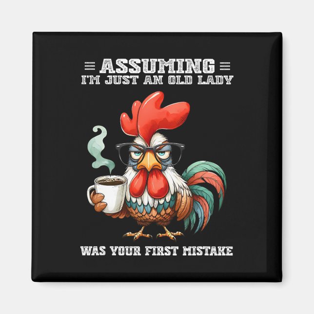 Uming Jag är bara en gammal dam var ditt första mi Magnet (Framsidan)