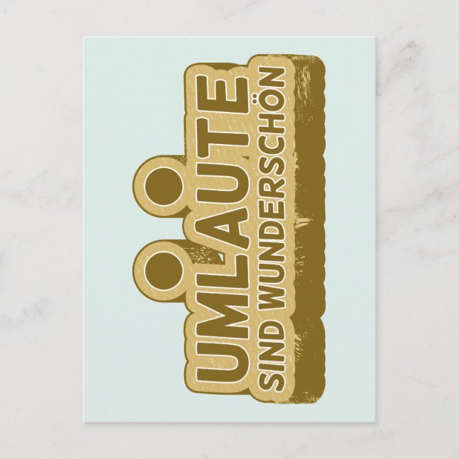 UMLAUT lärande tyska språket Vykort (Framsida)