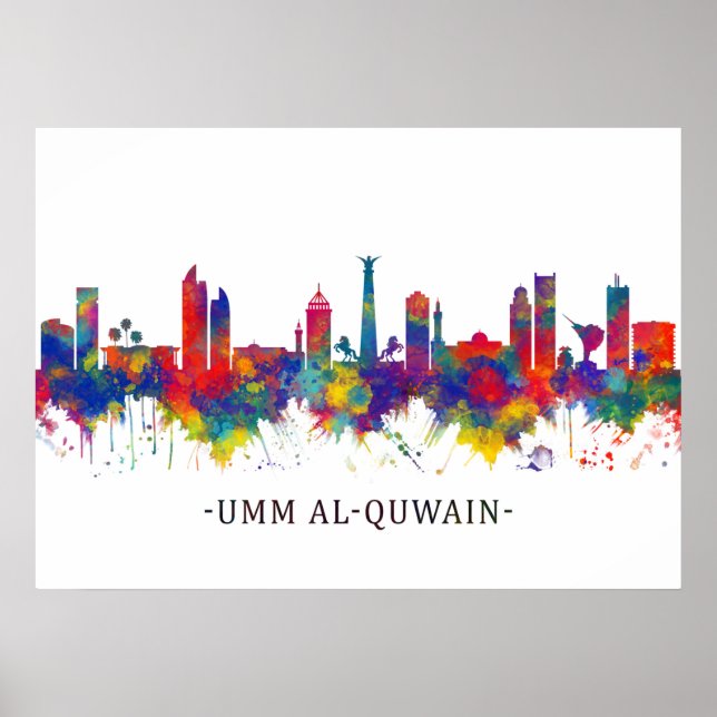 Umm al-Quwain UAE Skyline Poster (Framsidan)