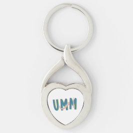 Umm Twisted Heart Silverfärgad Nyckelring