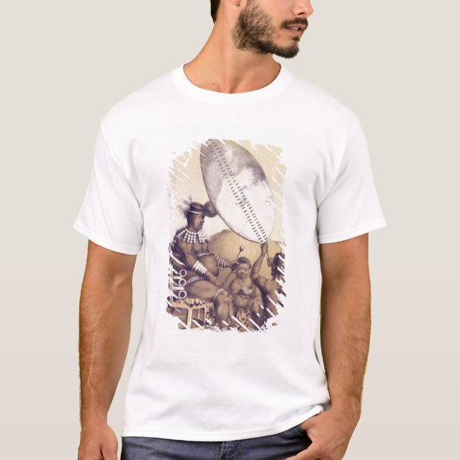 Umpanda kungen av Amazuluen, 1849 Tee Shirt (Framsida)