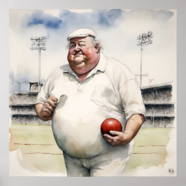 Umpire - Archival Cricket Print Poster