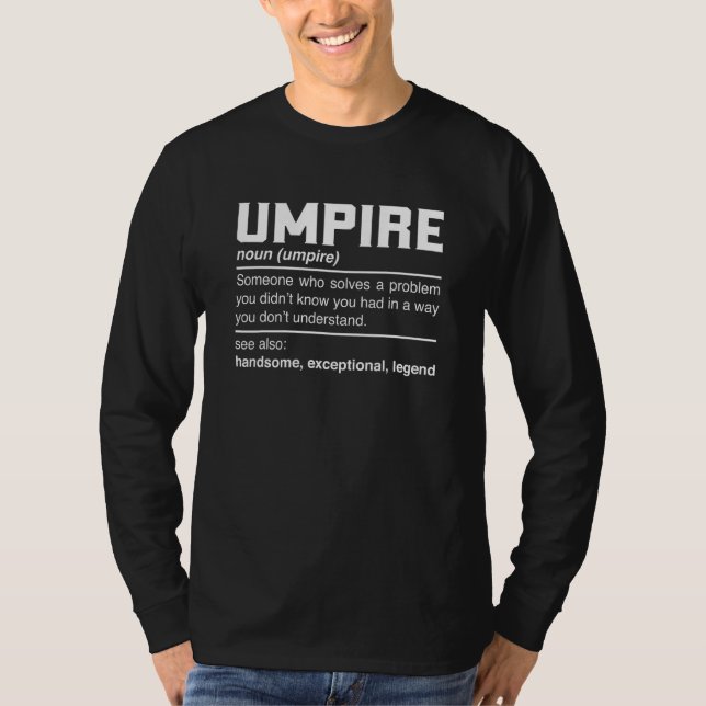 Umpire Definition Referera Medlem Mediator Nou T Shirt (Framsida)