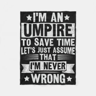 Umpire Funny Sketll Design For An Umpire  Fleecefilt