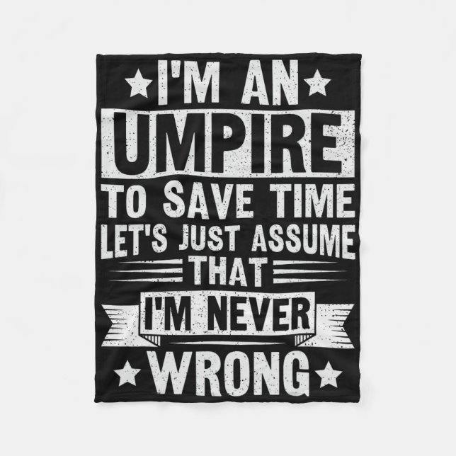 Umpire Funny Sketll Design For An Umpire  Fleecefilt (Framsidan)