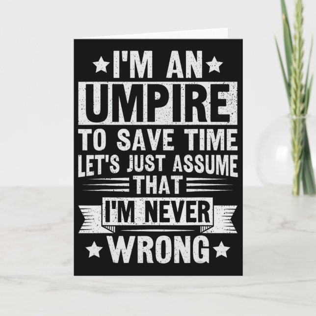 Umpire Funny Sketll Design For An Umpire  Kort (Framsida)