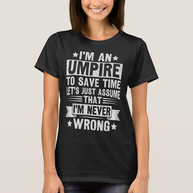 Umpire Funny Sketll Design For An Umpire  T Shirt (Framsida)