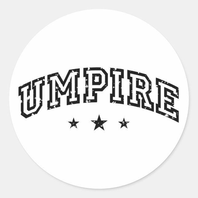 Umpire Runt Klistermärke (Framsida)