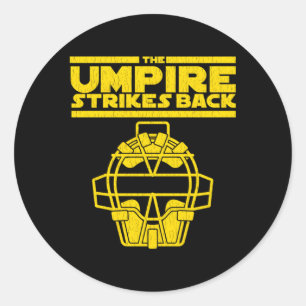 Umpire-Strejkorna Bakom Baseball Runt Klistermärke
