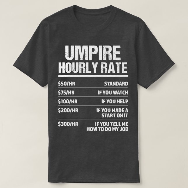 Umpire Timme Rate Funny Birthday Gift T Shirt (Design framsida)