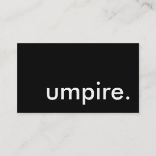 umpire. visitkort