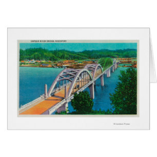 Umpqua River Bridge i Reedsport, Oregon Hälsningskort