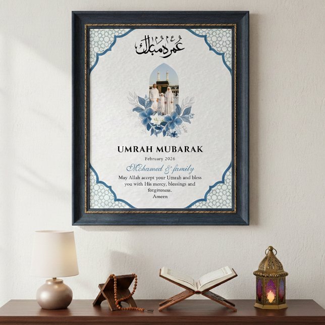 Umrah Mubarak Anpassad 1 Foto Islamisk  Poster (Skapare uppladdad)