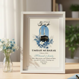 Umrah Mubarak Personlig Islamsk Väggkonstaffisch Poster