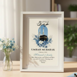 Umrah Mubarak Personlig Islamsk Väggkonstaffisch Poster
