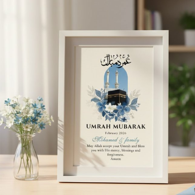 Umrah Mubarak Personlig Islamsk Väggkonstaffisch Poster (Skapare uppladdad)