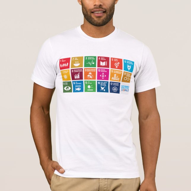 UN 17 Sustainable Development Goals T-Shirt (Framsida)