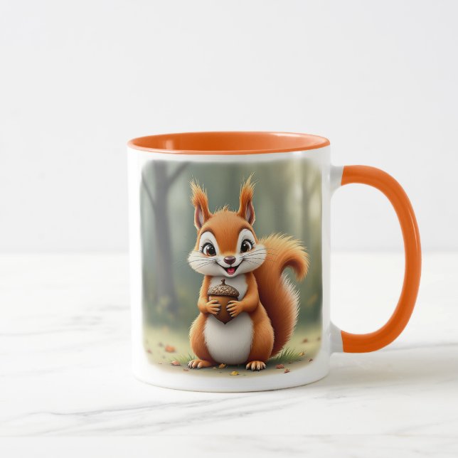 Un bel écureuil vous présente sa noisette. mugg (Höger)