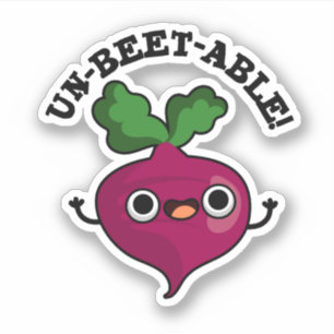 Un-beta-able Funny Veggie Beet Pun Klistermärken