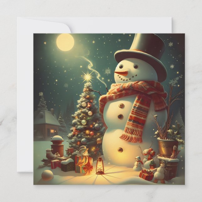 Un bonhomme de neige sous la lune kort (Framsida)