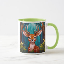 Un cerf caché vous regarde. mugg