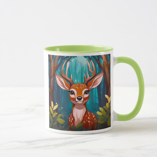 Un cerf caché vous regarde. mugg (Höger)