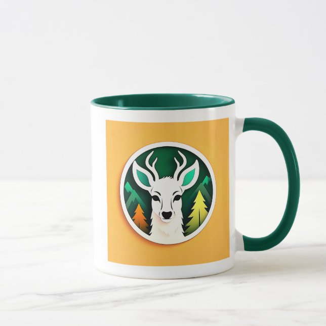 Un Cerf Stylisé avec Forêt Mugg (Höger)