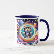 Un chat astronaute flottant dans l’espace.